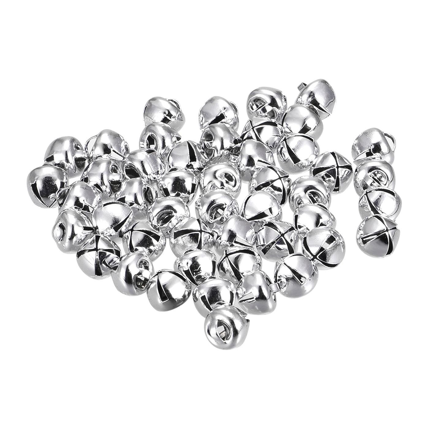 uxcell Uxcell Jingle Bells, 8mm 24pcs Small Bells for Crafts DIY Christmas, Silver Tone