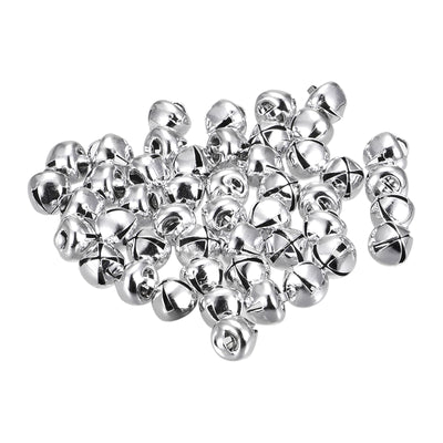 Harfington Uxcell Jingle Bells, 8mm 24pcs Small Bells for Crafts DIY Christmas, Silver Tone