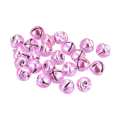 Harfington Uxcell Jingle Bells, 8mm 120pcs Small Bells for Crafts DIY Christmas, Pink