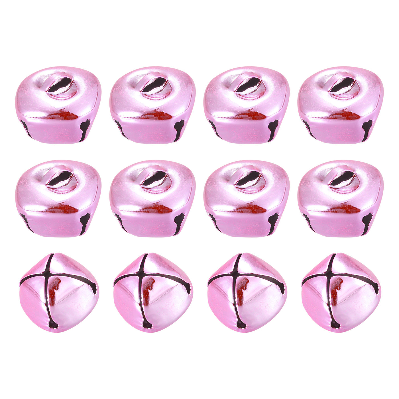 uxcell Uxcell Jingle Bells, 20mm 12pcs Small Bells for Crafts DIY Christmas, Pink