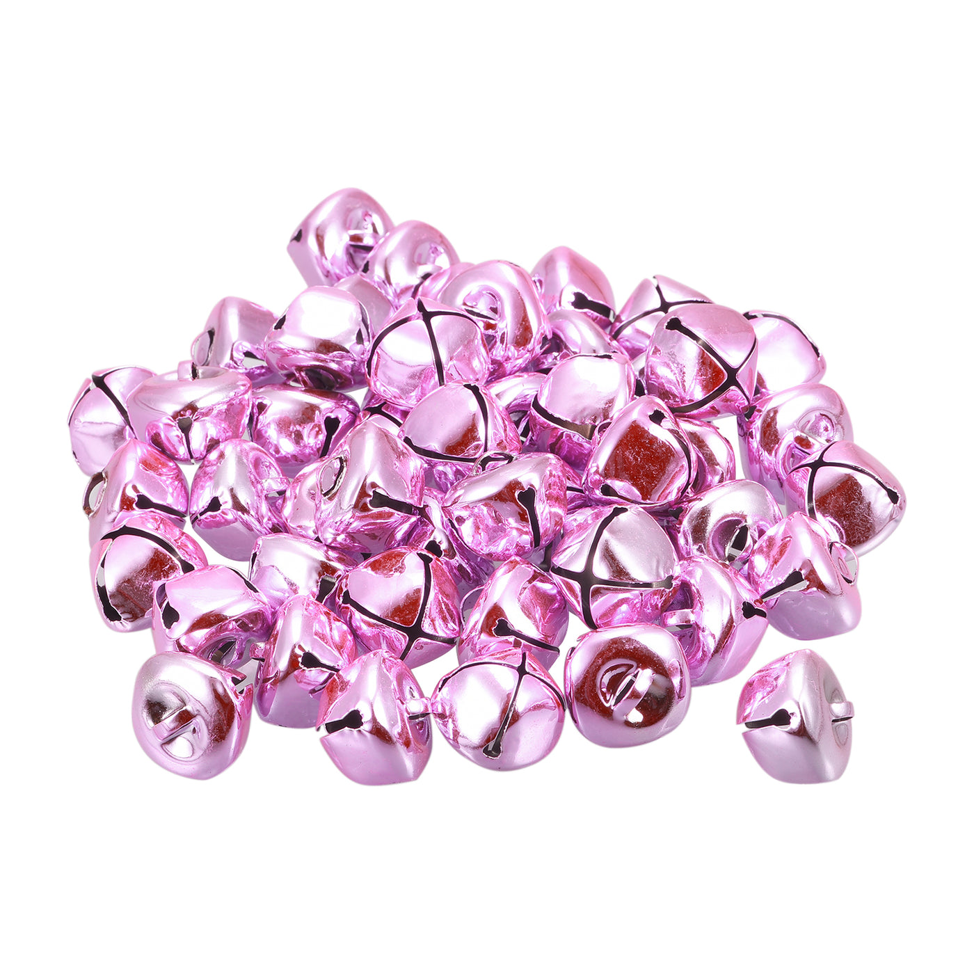 uxcell Uxcell Jingle Bells, 20mm 120pcs Small Bells for Crafts DIY Christmas, Pink