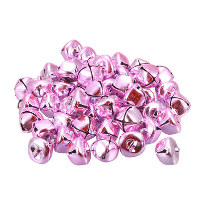 Harfington Uxcell Jingle Bells, 20mm 120pcs Small Bells for Crafts DIY Christmas, Pink