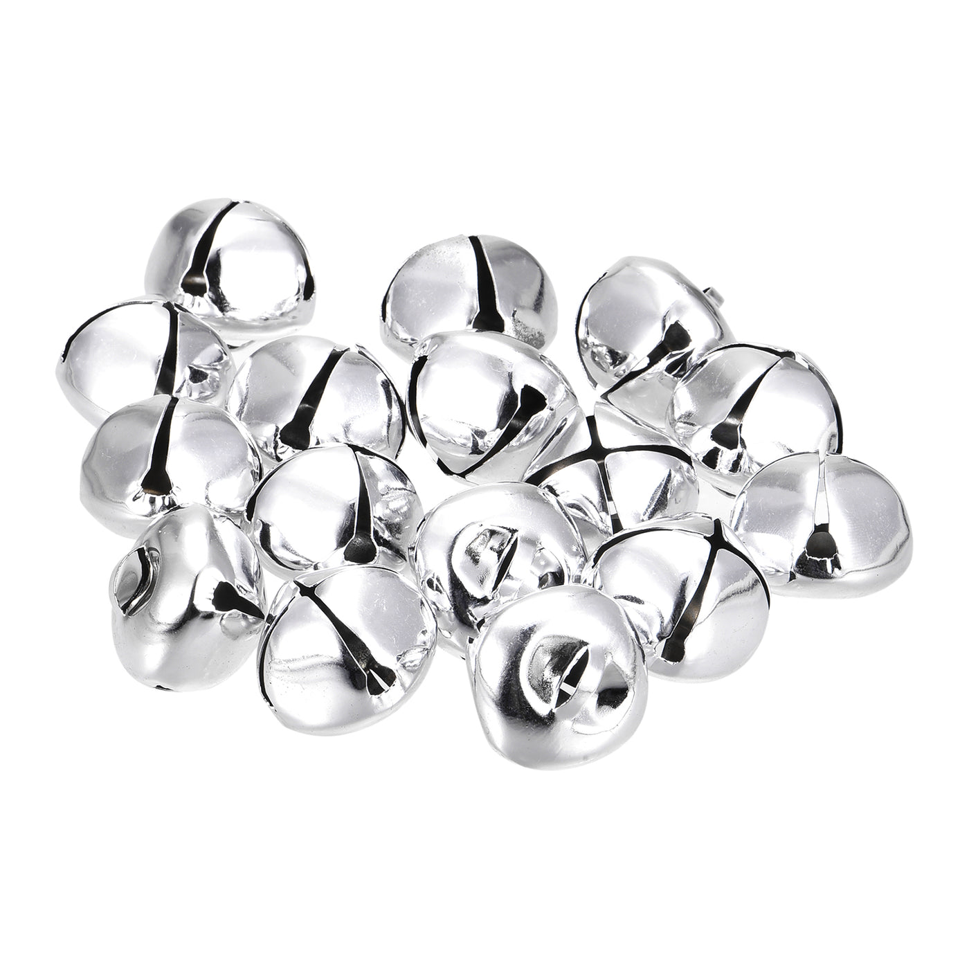 uxcell Uxcell Jingle Bells, 25mm 80pcs Small Bells for Crafts DIY Christmas, Silver Tone