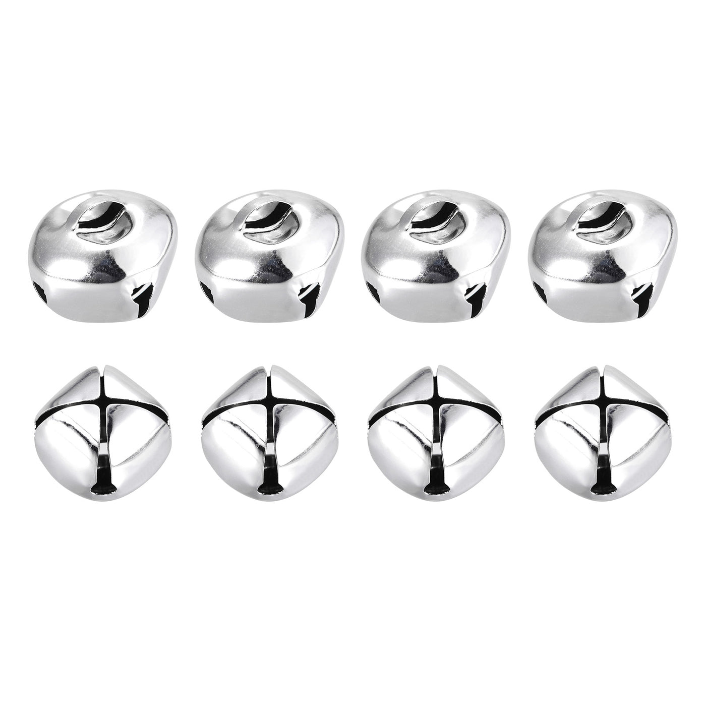 uxcell Uxcell Jingle Bells, 25mm 8pcs Small Bells for Crafts DIY Christmas, Silver Tone