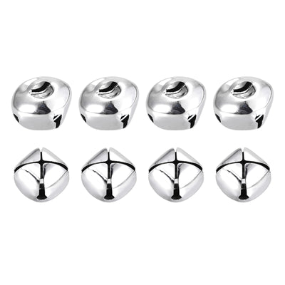 Harfington Uxcell Jingle Bells, 25mm 8pcs Small Bells for Crafts DIY Christmas, Silver Tone
