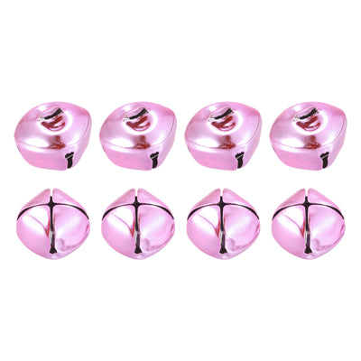 Harfington Uxcell Jingle Bells, 25mm 8pcs Small Bells for Crafts DIY Christmas, Pink