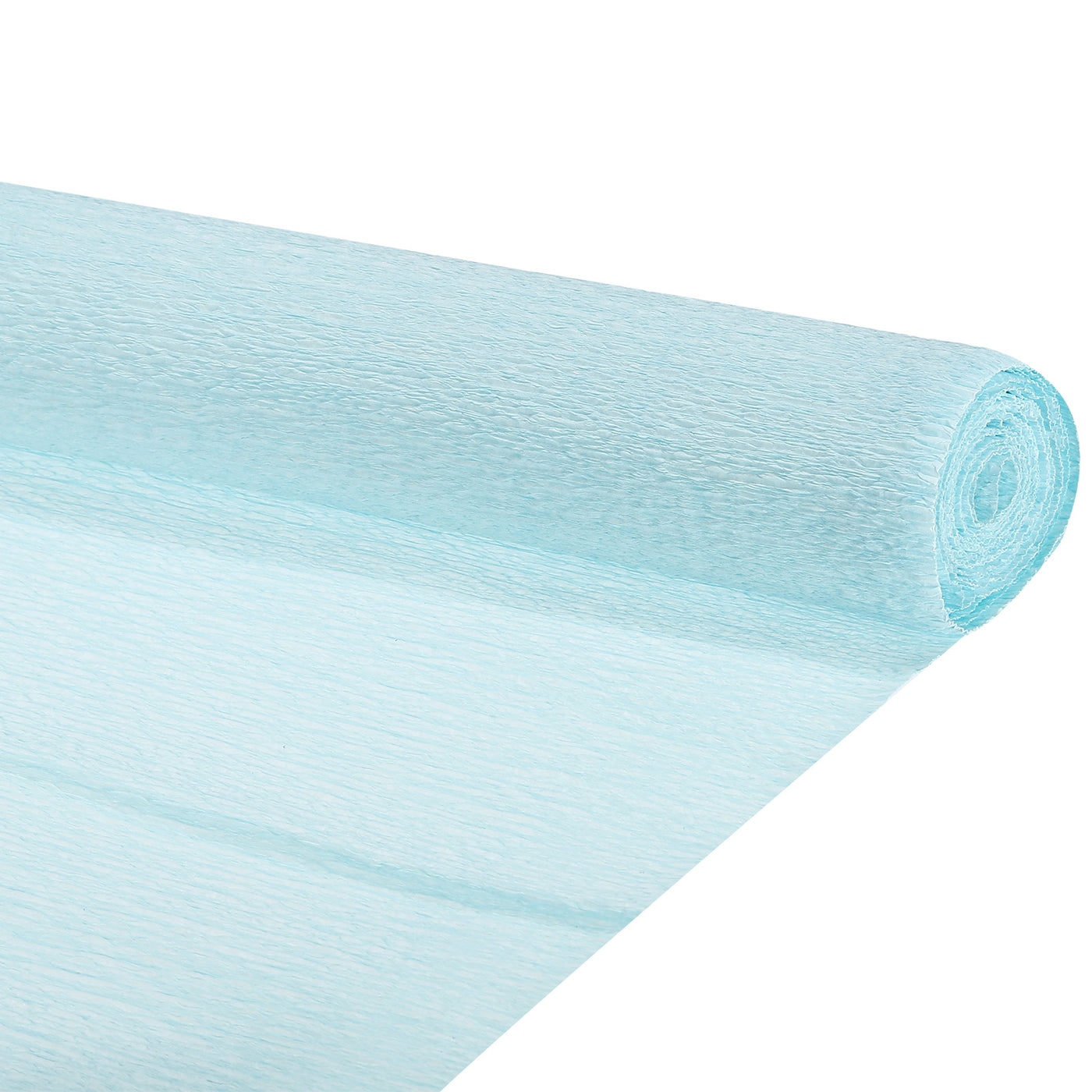 Harfington Silver Edge Crepe Papers 7.2ft Long 20 Inch Wide, Sky Blue