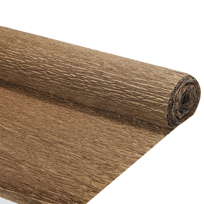 Harfington Silver Edge Crepe Papers 7.2ft Long 20 Inch Wide, Coffee Color