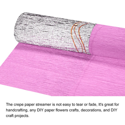 Harfington Silver Edge Crepe Papers 7.2ft Long 20 Inch Wide, Light Purple
