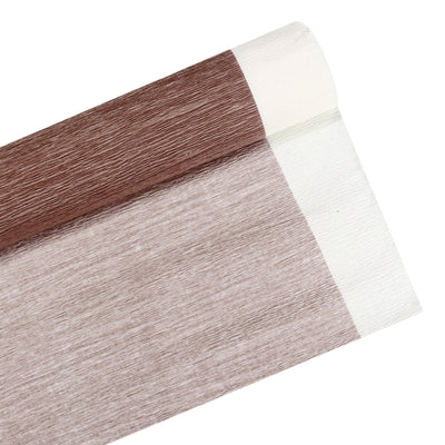 Harfington White Edge Crepe Papers 7.2ft Long 20 Inch Wide, Coffee Color