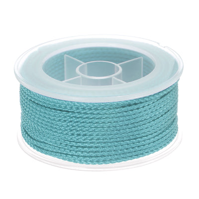 Harfington Nylon Thread Twine Beading Cord 1.6mm Braided String 16M/52 Feet, Light Blue