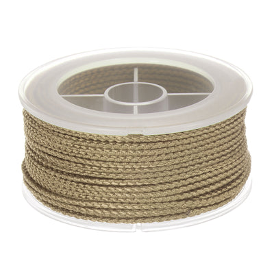 Harfington Nylon Thread Twine Beading Cord 1.6mm Braided String 16M/52 Feet, Camel