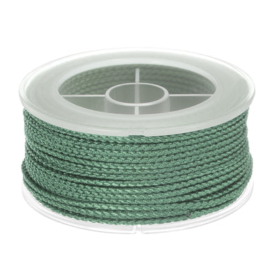 Harfington Nylon Thread Twine Beading Cord 1.6mm Braided String 16M/52 Feet, Pale Green