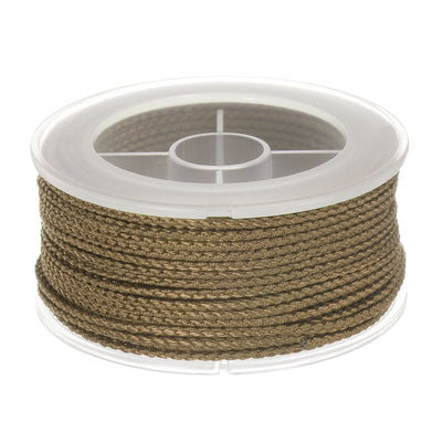 Harfington Nylon Thread Twine Beading Cord 1.6mm Braided String 16M/52 Feet, Dark Khaki