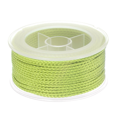 Harfington Nylon Thread Twine Beading Cord 1.6mm Braided String 16M/52 Feet, Green-Yellow