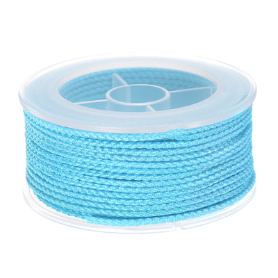 Harfington Nylon Thread Twine Beading Cord 1.6mm Braided String 16M/52 Feet, SKY Blue