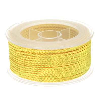 Harfington Nylon Thread Twine Beading Cord 1.6mm Braided String 16M/52 Feet, Yellow