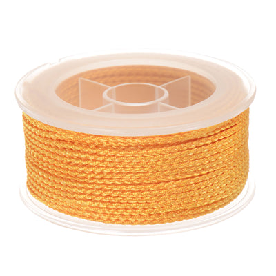 Harfington Nylon Thread Twine Beading Cord 1.6mm Braided String 16M/52 Feet, Orange