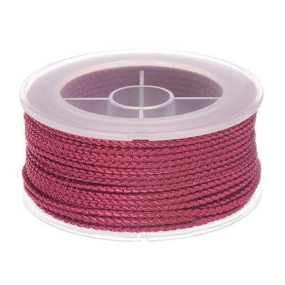 Harfington Nylon Thread Twine Beading Cord 1.6mm Braided String 16M/52 Feet, Watermelon Red