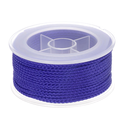 Harfington Nylon Thread Twine Beading Cord 1.6mm Braided String 16M/52 Feet, Blue