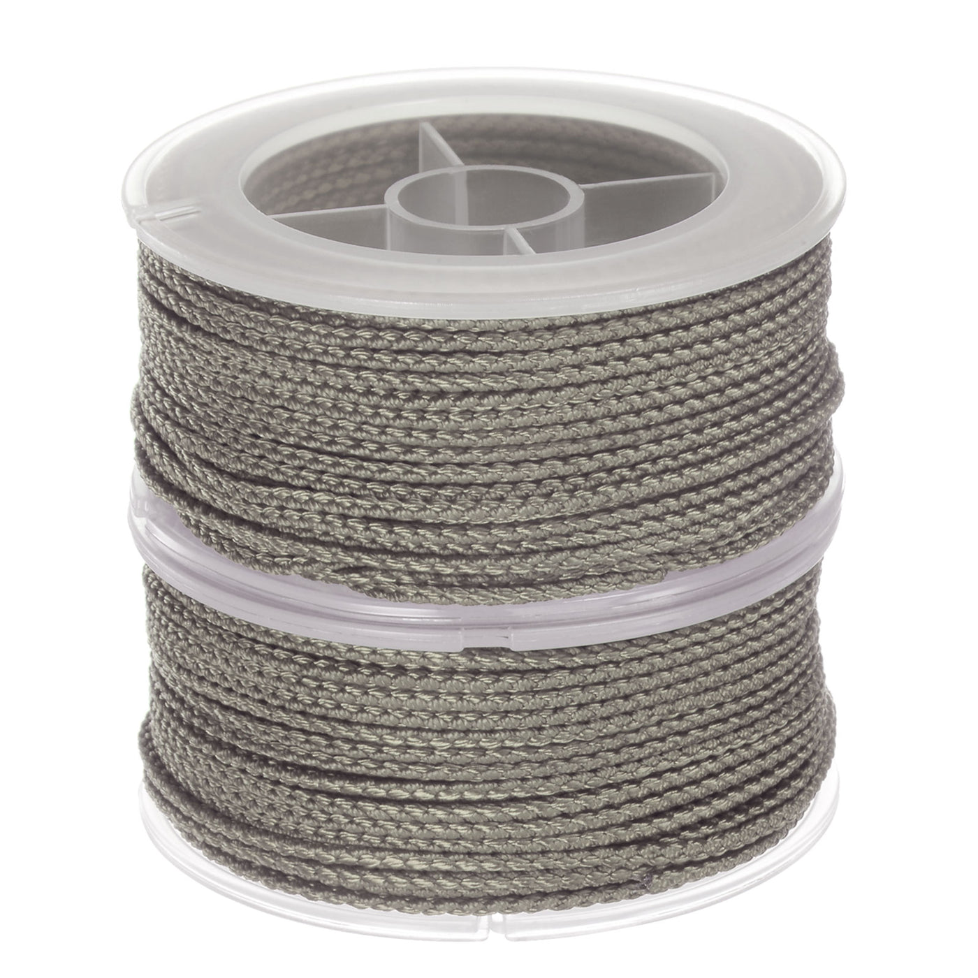 Harfington 2pcs Nylon Thread Twine Beading Cord 1.6mm Braided String 16M/52 Feet, Khaki