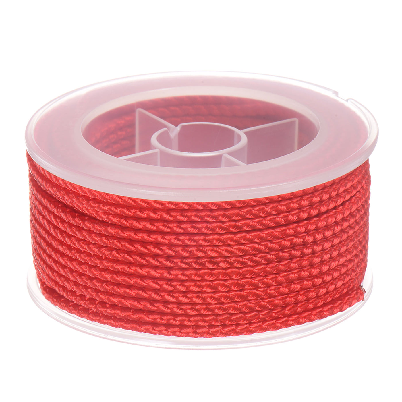 Harfington Nylon Thread Twine Beading Cord 2mm Braided String 11M/36 Feet, Red