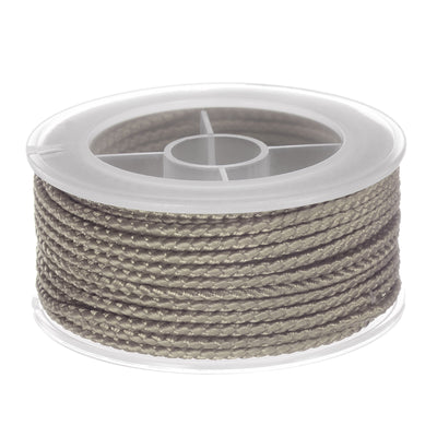 Harfington Nylon Thread Twine Beading Cord 2mm Braided String 11M/36 Feet, Khaki