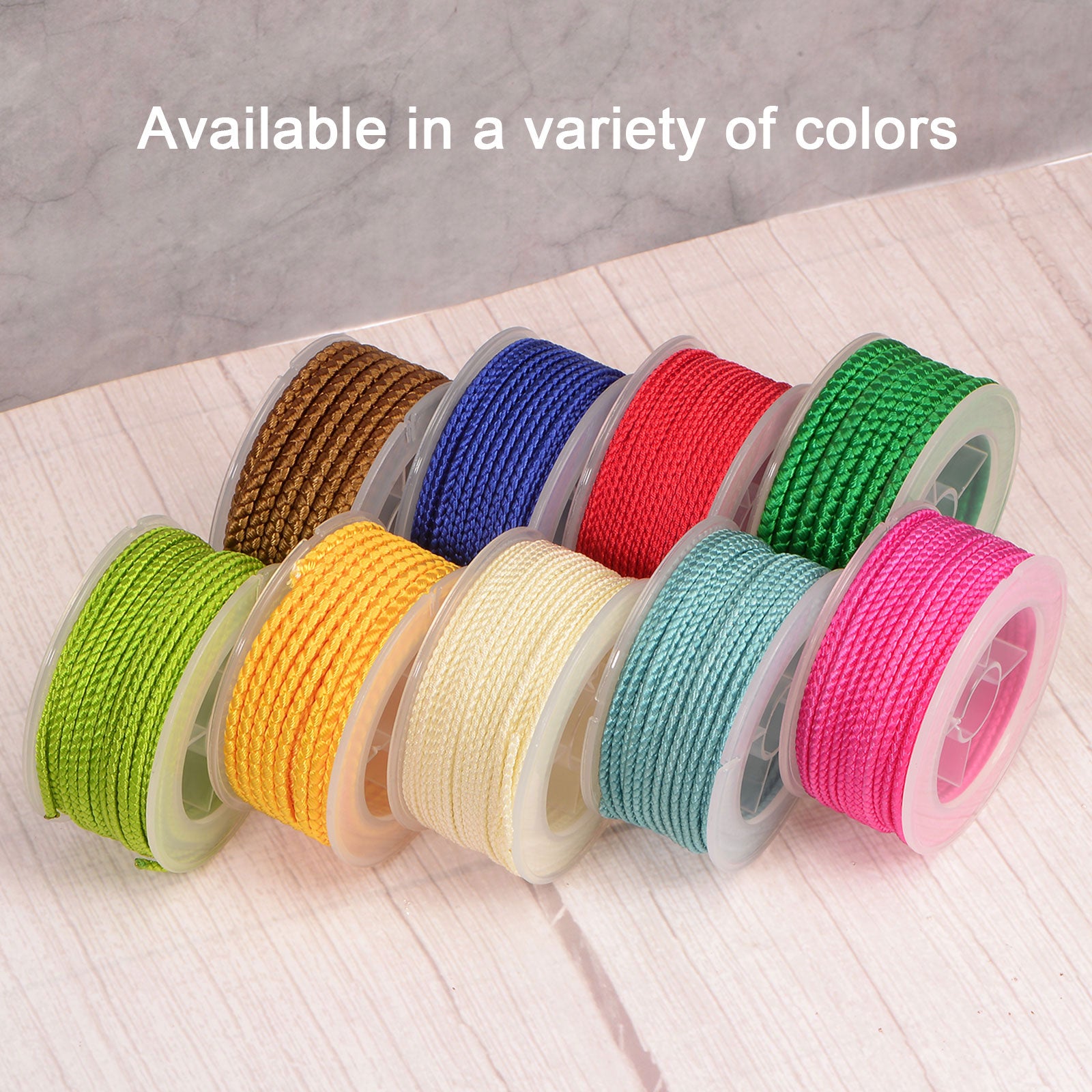 3mm String Thread 2pcs Nylon Thread Twine Beading Cord 3mm Braided String 4M/13 Feet ...
