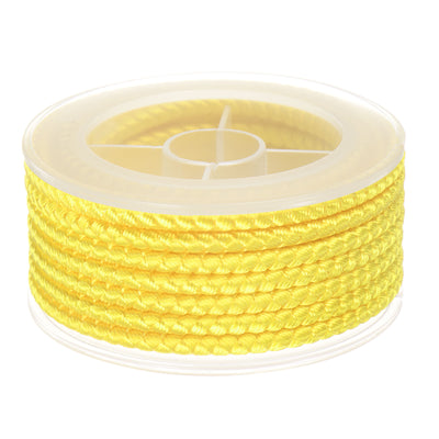 Harfington Nylon Thread Twine Beading Cord 4mm Braided String 3.2M/10.5 Feet, Yellow