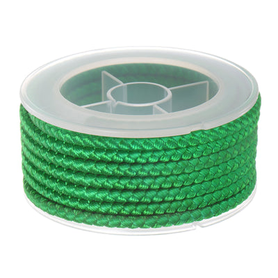 Harfington Nylon Thread Twine Beading Cord 4mm Braided String 3.2M/10.5 Feet, Emerald Green