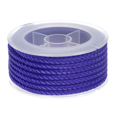 Harfington Nylon Thread Twine Beading Cord 4mm Braided String 3.2M/10.5 Feet, Blue