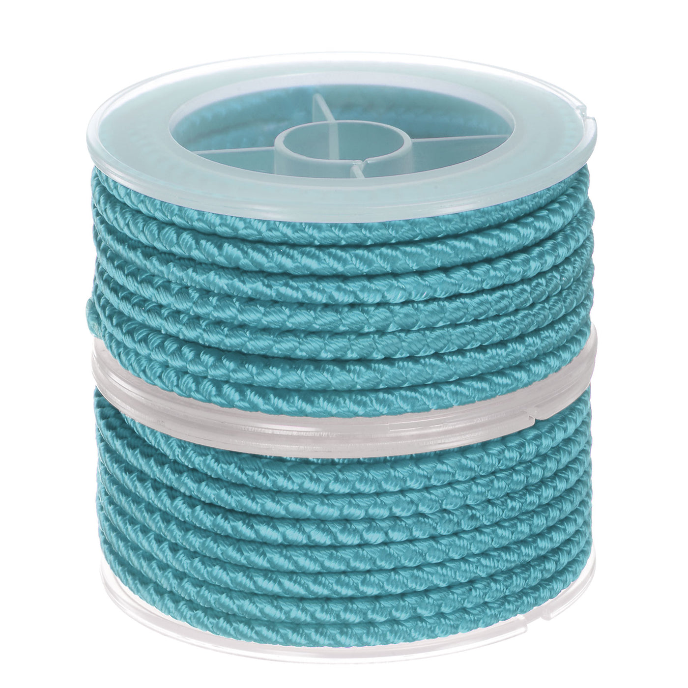 Harfington 2pcs Nylon Thread Twine Beading Cord 4mm Braided String 10.5 Feet, Light Blue