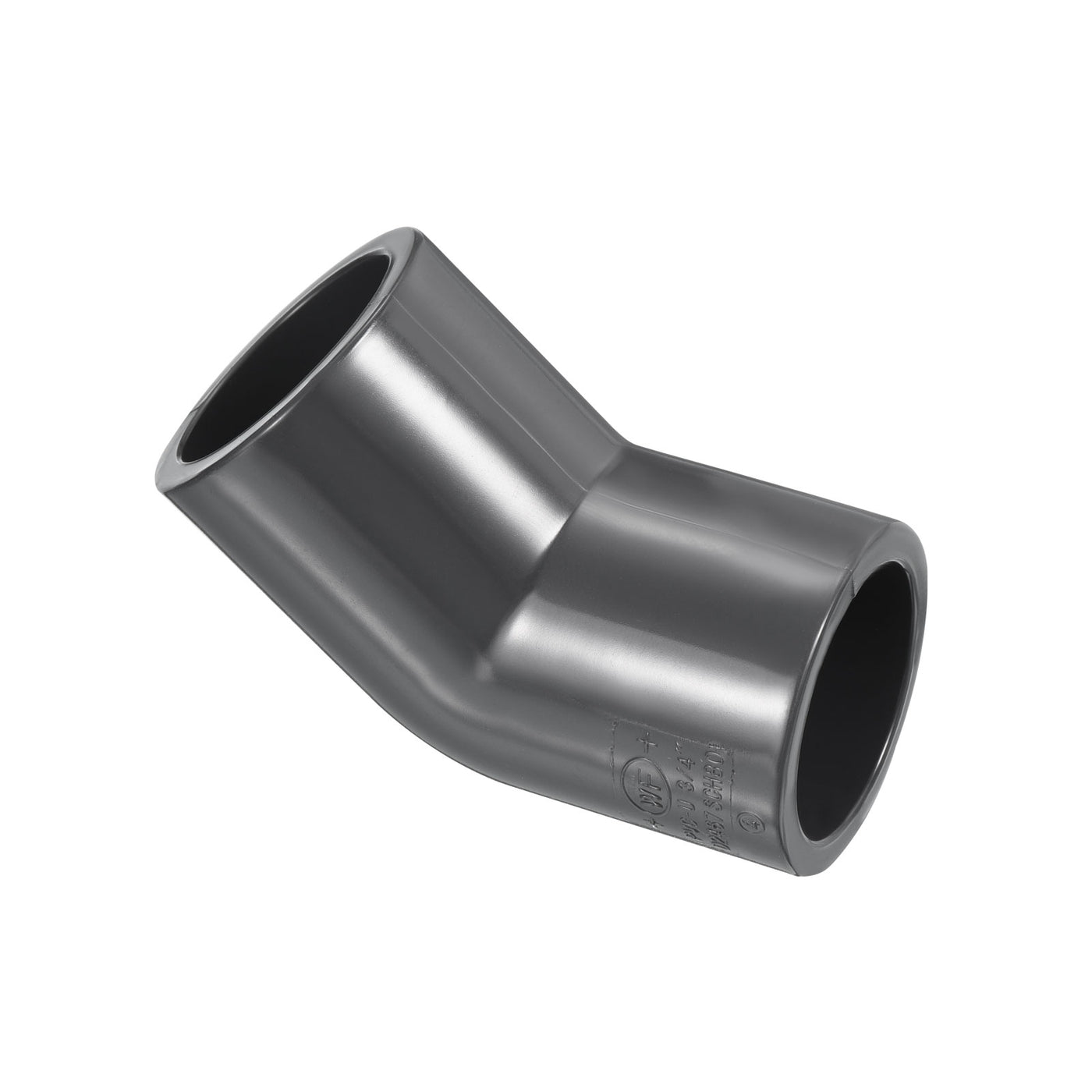 Harfington UPVC Pipe Fitting Elbow Schedule 80 3/4" Socket, 45 Degree Adapter Connector, Gray