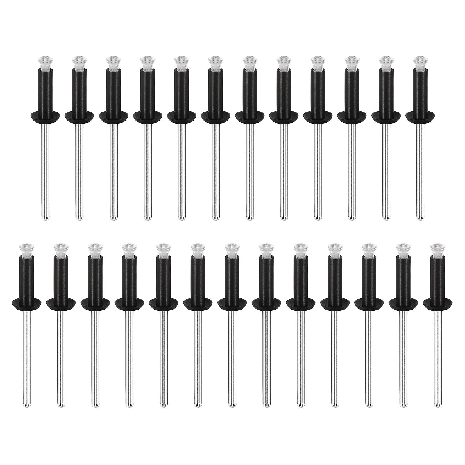 Uxcell 4mm x 12.7mm Nylon Blind Rivets for PC Board Bumper Trim ...