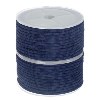 Harfington 2pcs Nylon Beading Cord 3mm x 32.8 Feet Bracelet Knotting String, Dark Blue