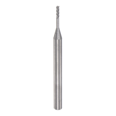 Harfington 4mm Shank 1.5mm x 10mm Solid Carbide 3 Flutes Square End Mill Milling Cutter