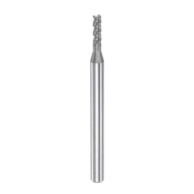 Harfington 4mm Shank 2.5mm x 10mm Solid Carbide 3 Flutes Square End Mill Milling Cutter