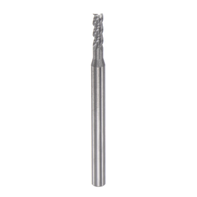 Harfington 4mm Shank 3mm x 12mm Solid Carbide 3 Flutes Square End Mill Milling Cutter