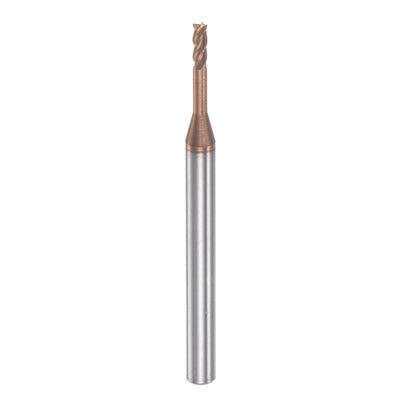 Harfington 4mm Shank 2mm x 12mm Titanium Coated Solid Carbide 4 Flutes Square End Mill