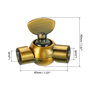 Harfington Wall Sconce Lighting Adjustable Adapter, 2 Pack M10 Female Thread Gold Bronze