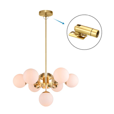 Harfington 180/350 Degree Sloped Ceiling Light Adapter, M10 Thread with Base Copper