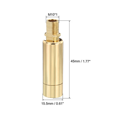 Harfington 90/350 Degree Sloped Ceiling Light Adapter, 2 Pack M10 Thread Champagne Gold