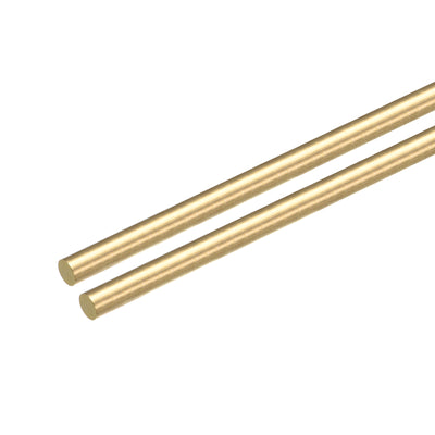 Harfington 5/16 Inch Brass Solid Round Rod Lathe Bar Stock 150mm Length for DIY, Pack of 2