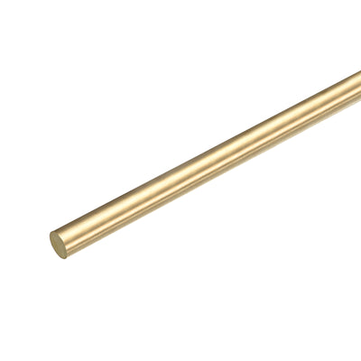 Harfington 3/8 Inch Brass Solid Round Rod Lathe Bar Stock 200mm Length for DIY, Pack of 1