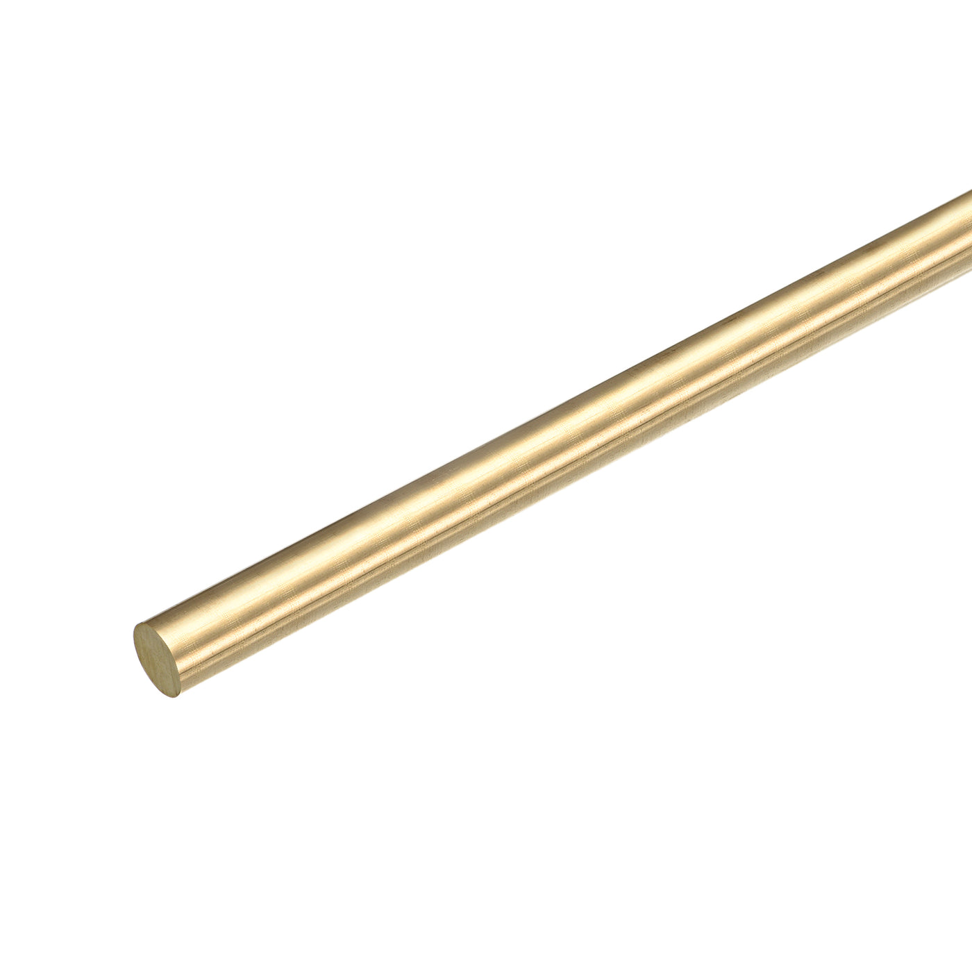 Harfington 3/8 Inch Brass Solid Round Rod Lathe Bar Stock 250mm Length for DIY, Pack of 1