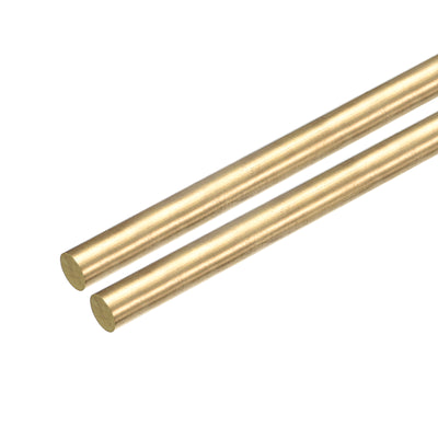 Harfington 15/32 Inch Brass Solid Round Rod Lathe Bar Stock 150mm Length for DIY, Pack of 2