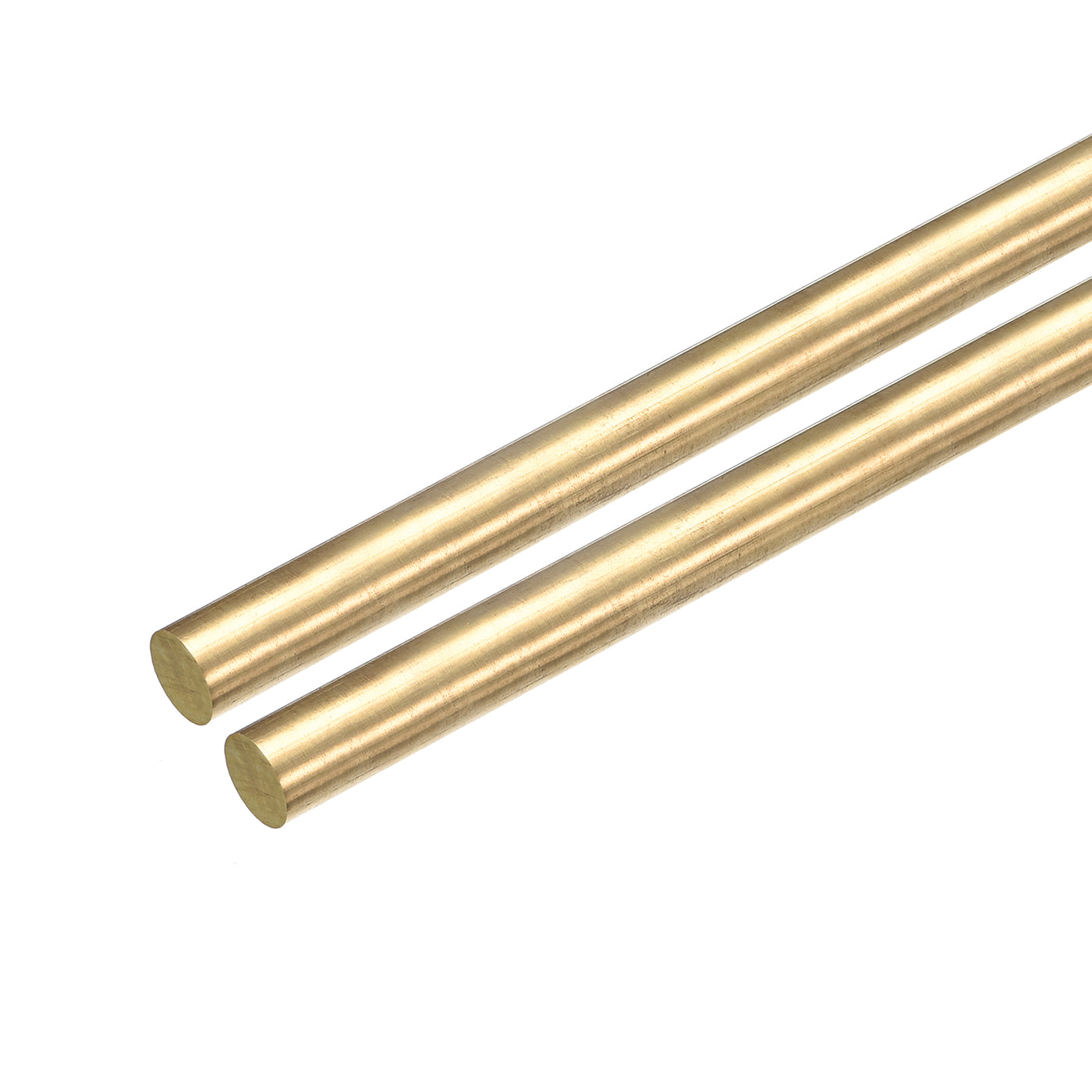 Harfington 15/32 Inch Brass Solid Round Rod Lathe Bar Stock 250mm Length for DIY, Pack of 2