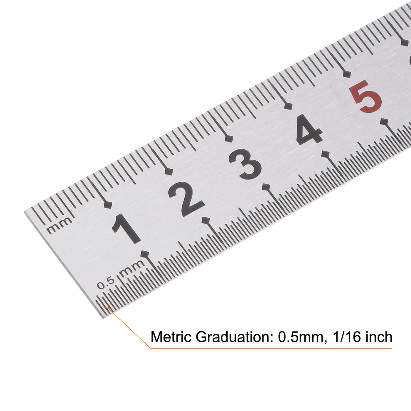 Harfington 2pcs Stainless Steel Ruler, 6" Metal Rulers 0.75" Wide Inch Metric Graduation