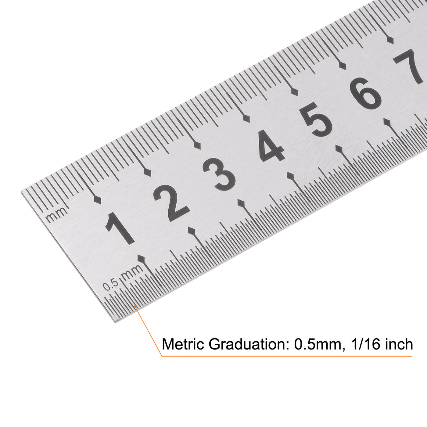 Harfington Stainless Steel Ruler, 16" Metal Rulers 1.14" Wide Inch Metric Graduation