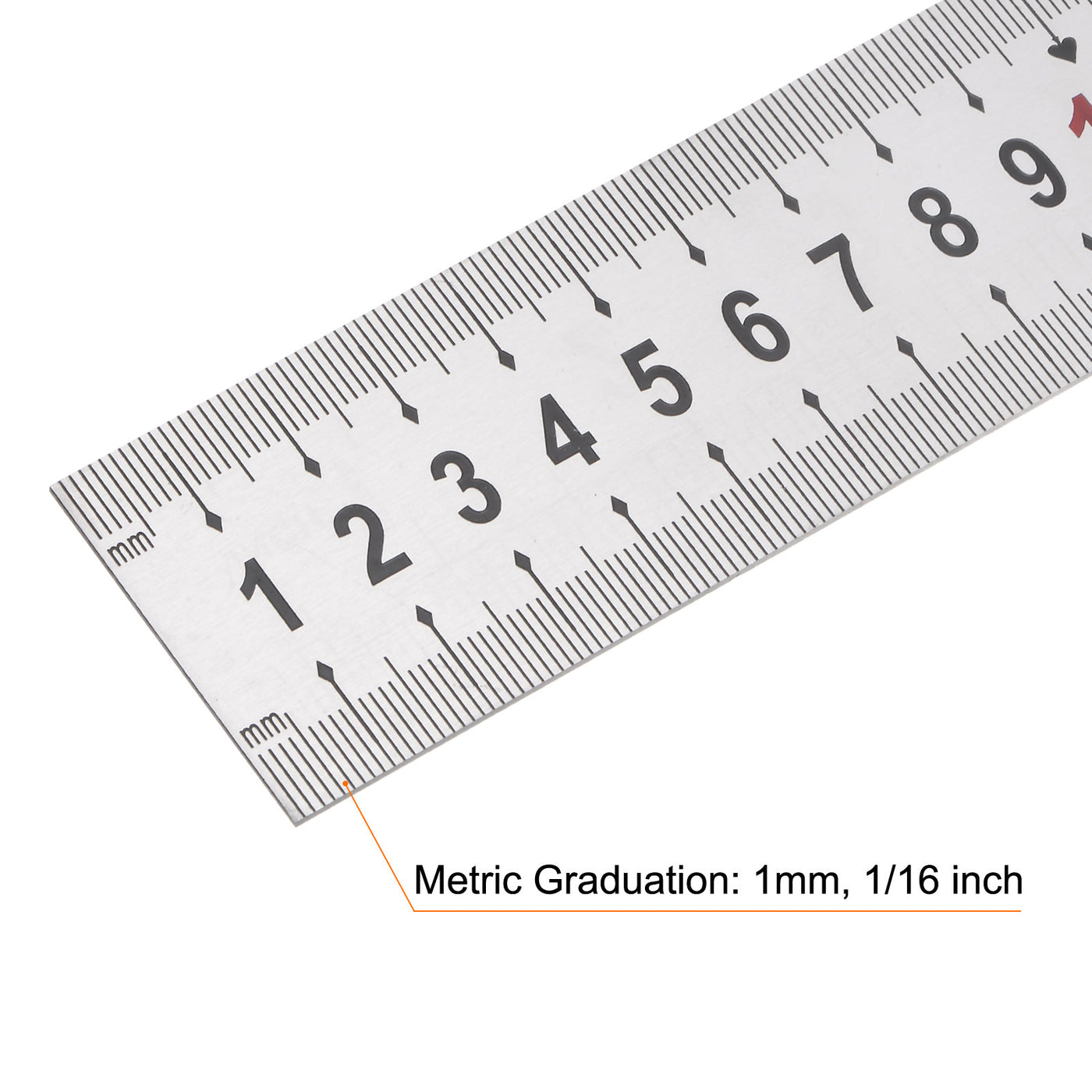 Harfington Stainless Steel Ruler, 24" Metal Rulers 1.5" Wide Inch Metric Graduation